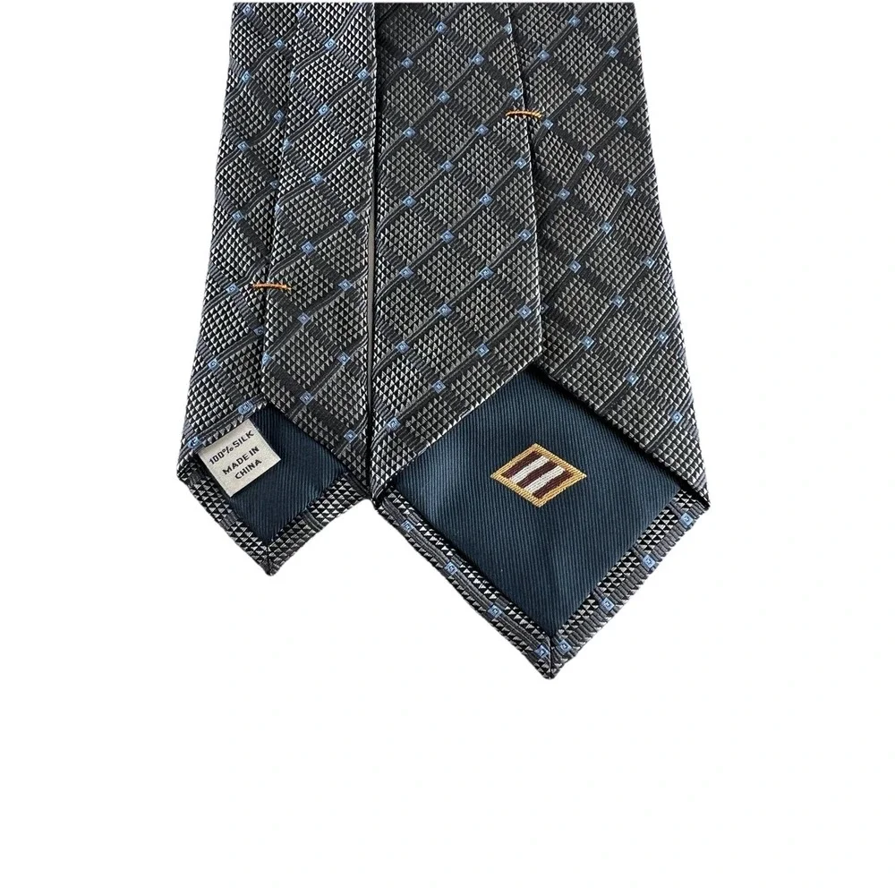 Joseph Abboud Men's Tie  Gray/Light Blue/Silver Length 57.5 In / Width 3 In